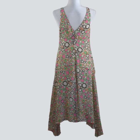 BCBGMAXAZRIA  Women's Silk Floral Dress Size M - Picture 3 of 7